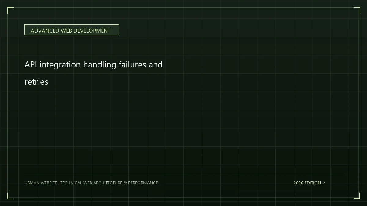 API integration handling failures and retries