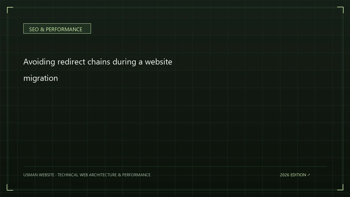 Avoiding redirect chains during a website migration