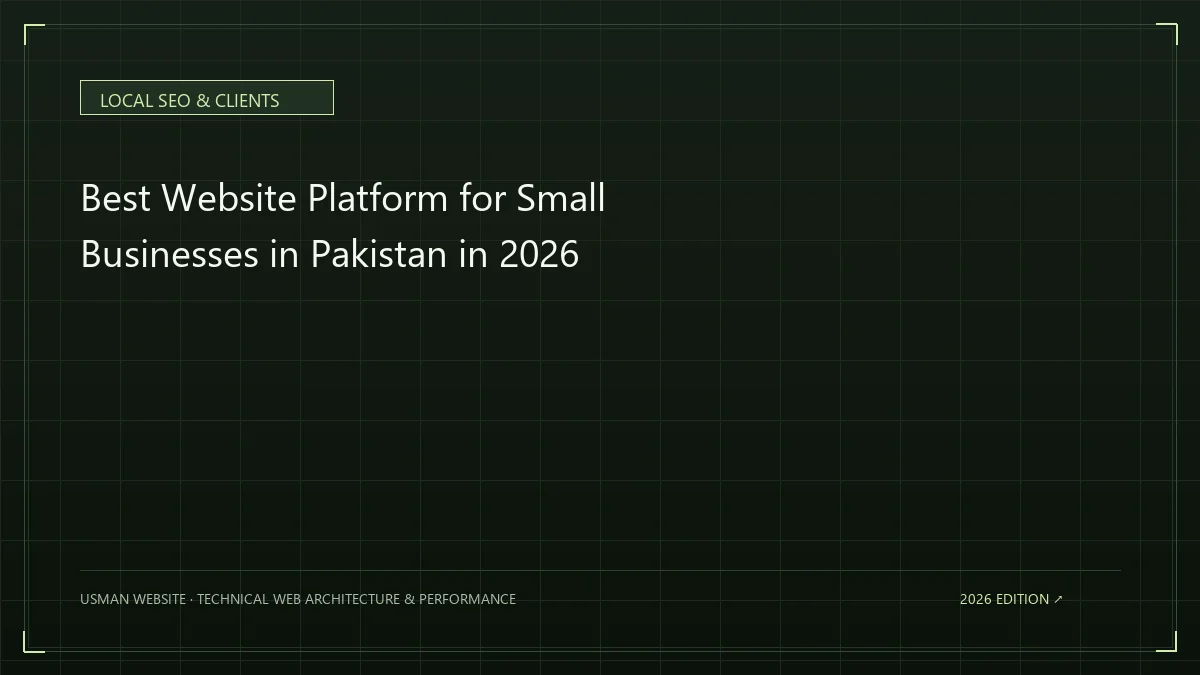 Website platform comparison for small businesses in Pakistan