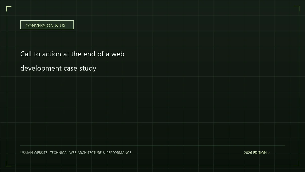 Call to action at the end of a web development case study
