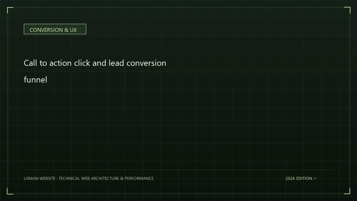 Call to action click and lead conversion funnel