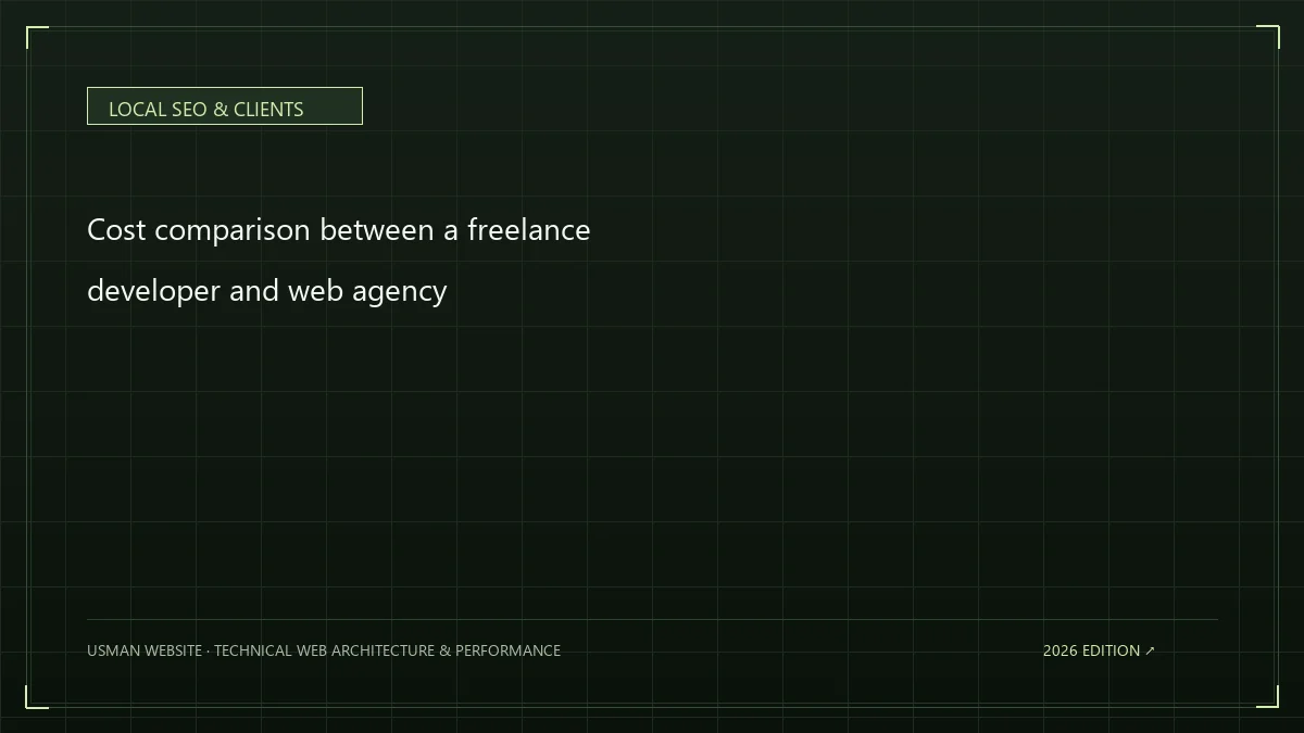 Cost comparison between a freelance developer and web agency