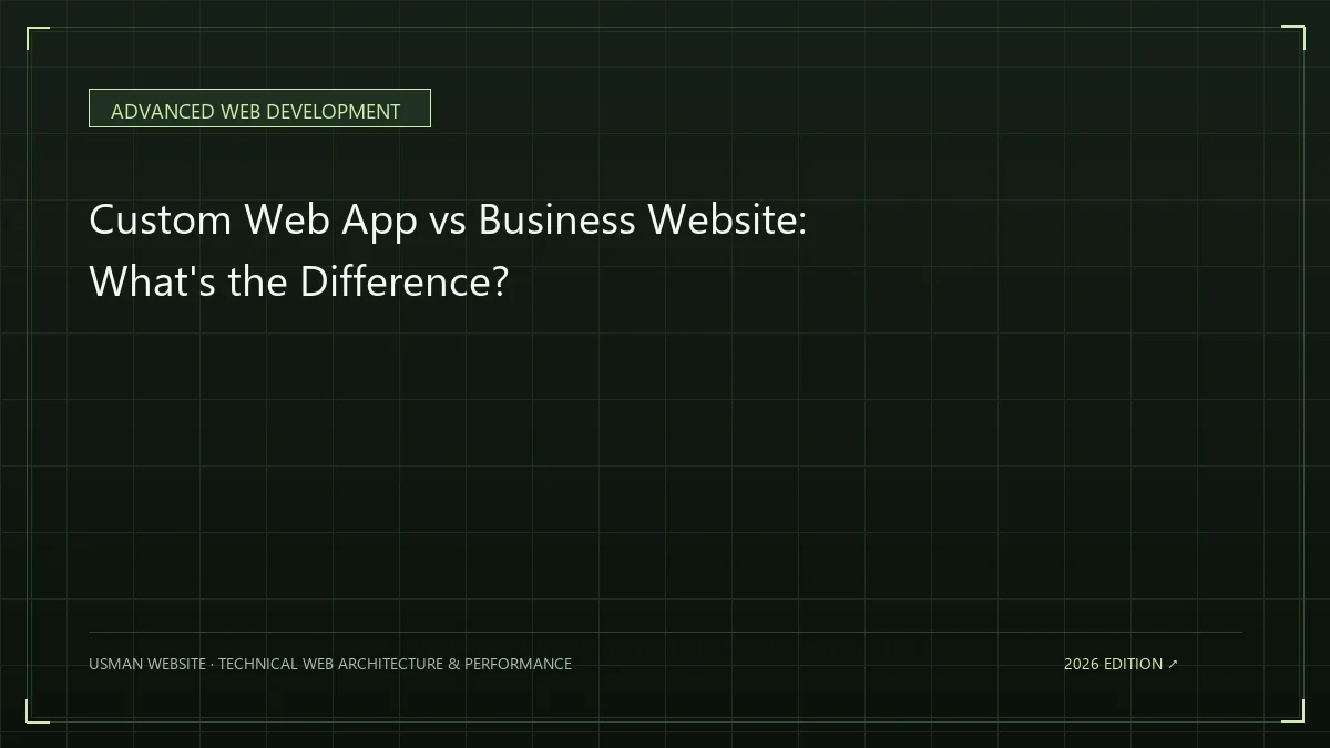 Business website compared with a custom web application