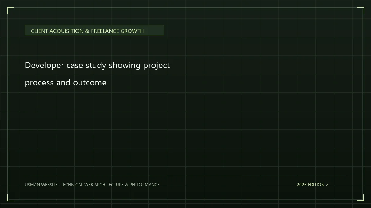 Developer case study showing project process and outcome