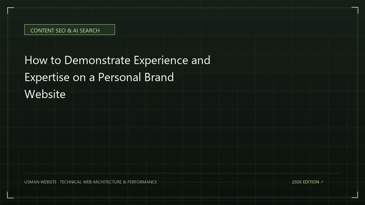 Personal brand website demonstrating expertise through real project work