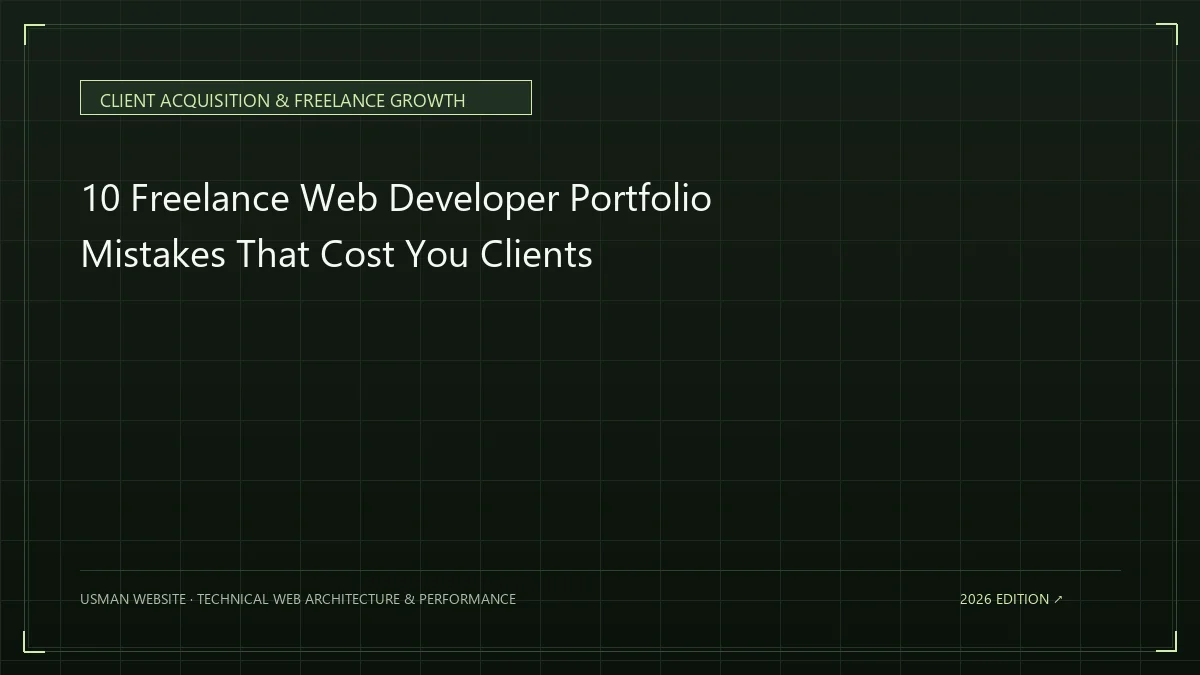 Common freelance web developer portfolio mistakes