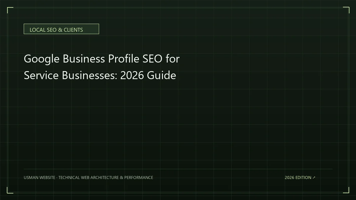 Google Business Profile optimization for an eligible service business