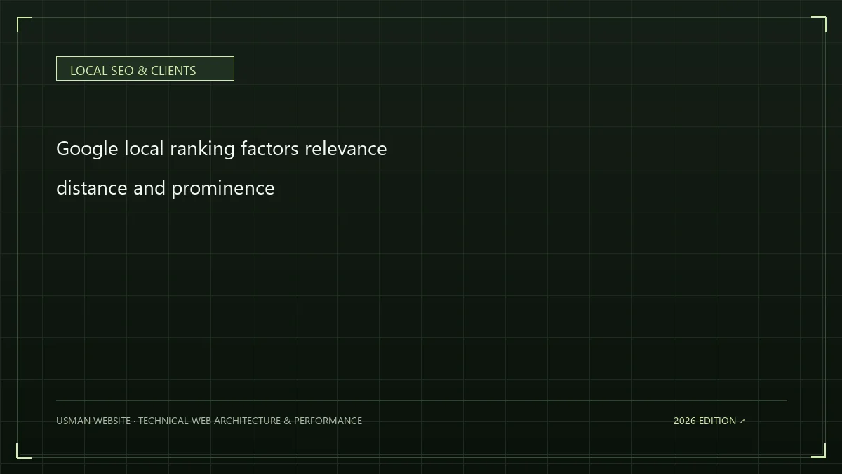 Google local ranking factors relevance distance and prominence