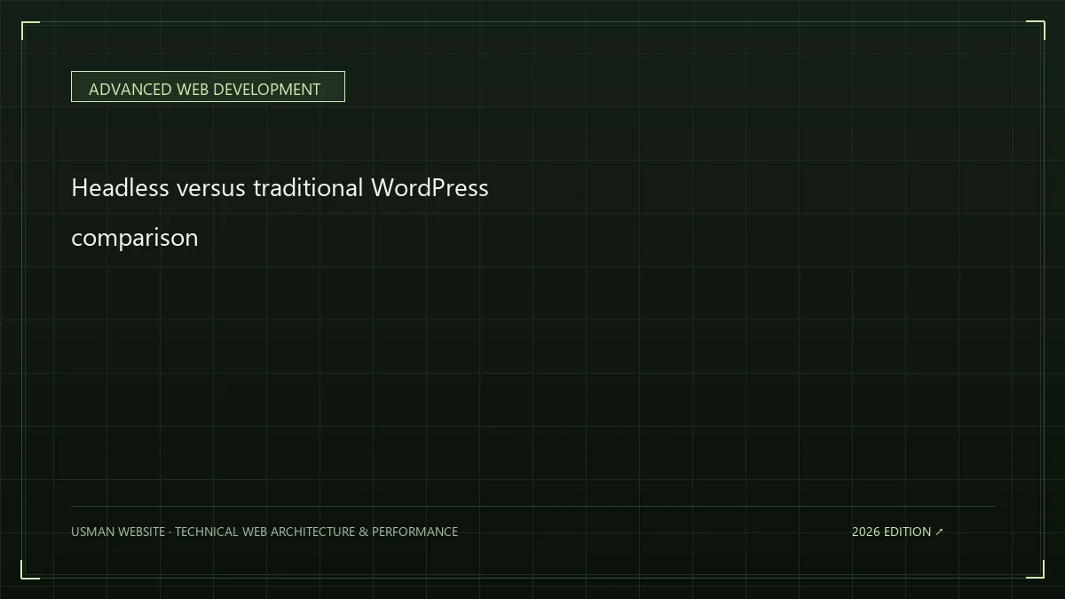 Headless versus traditional WordPress comparison