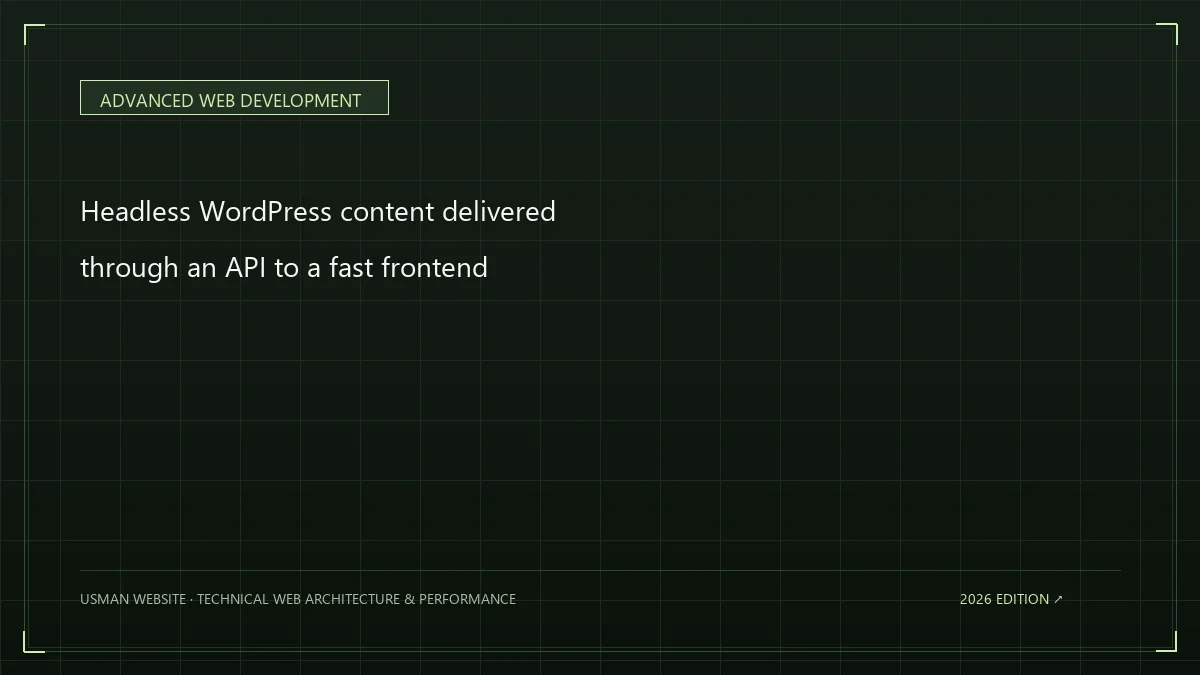 Headless WordPress content delivered through an API to a fast frontend