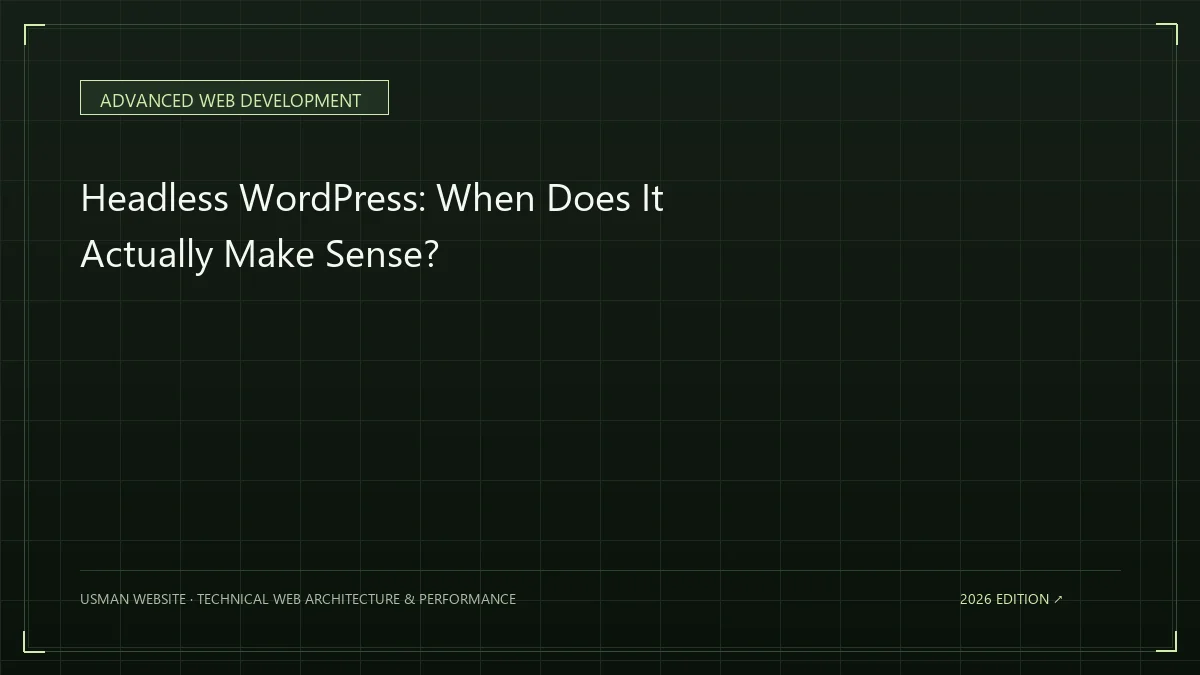 Headless WordPress architecture with CMS API and separate frontend