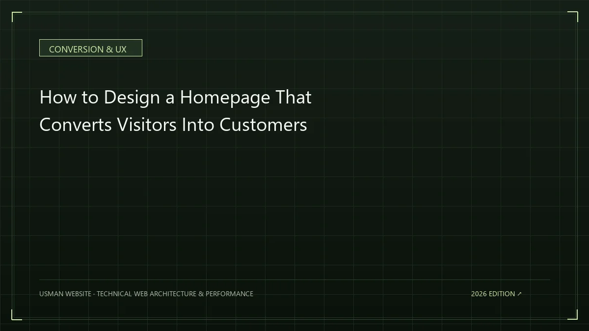 Conversion-focused service business homepage layout