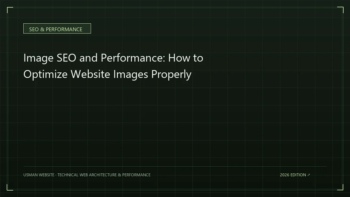 Website image SEO and performance optimization