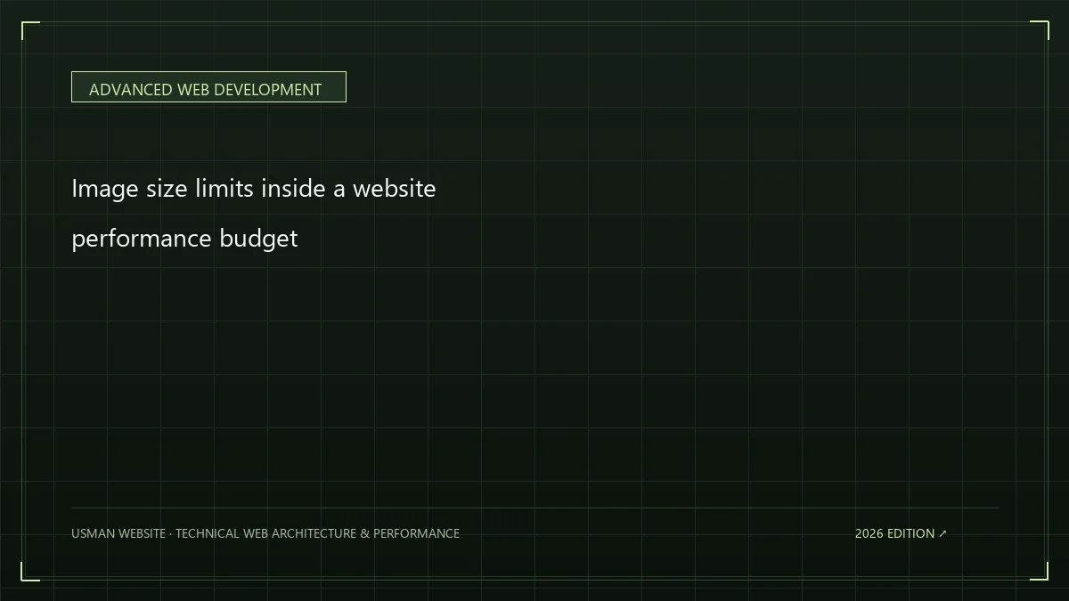 Image size limits inside a website performance budget