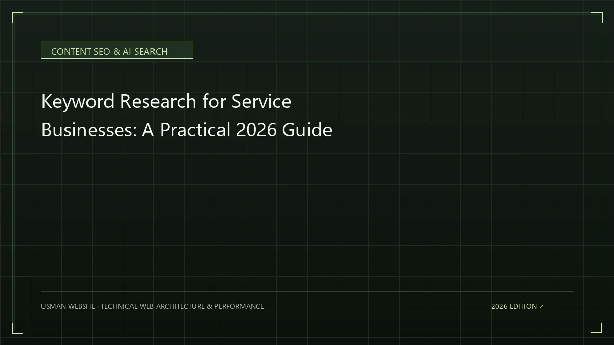 Keyword research for service business SEO