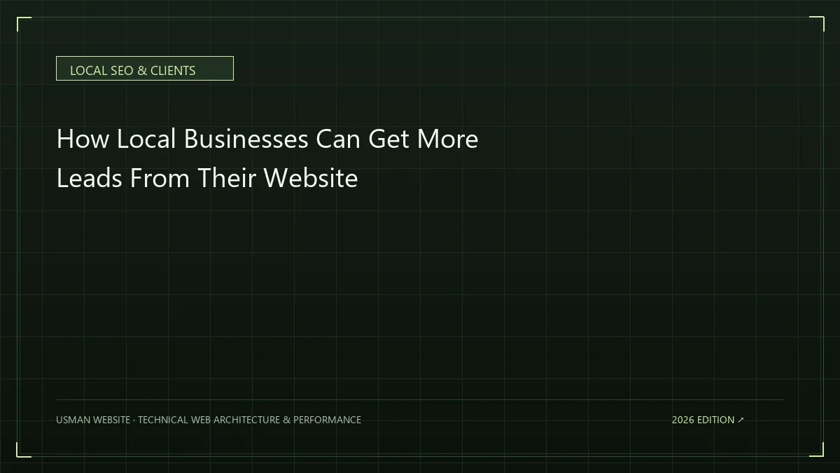 Local business website designed to generate customer leads