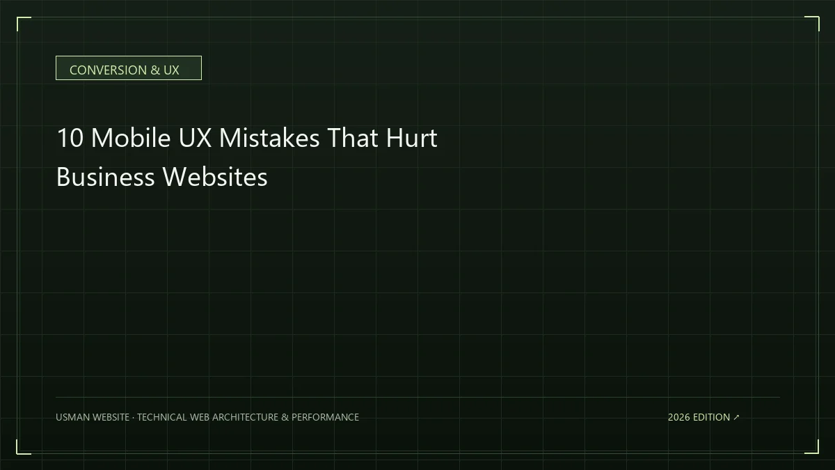 Common mobile UX mistakes on business websites