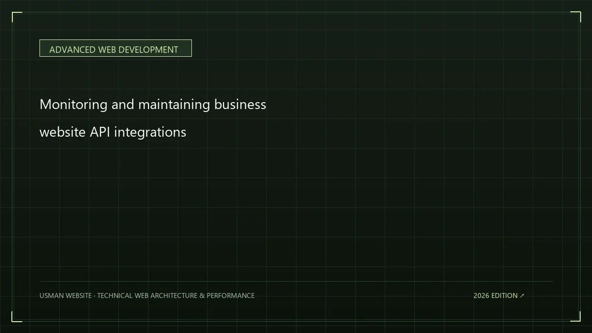 Monitoring and maintaining business website API integrations