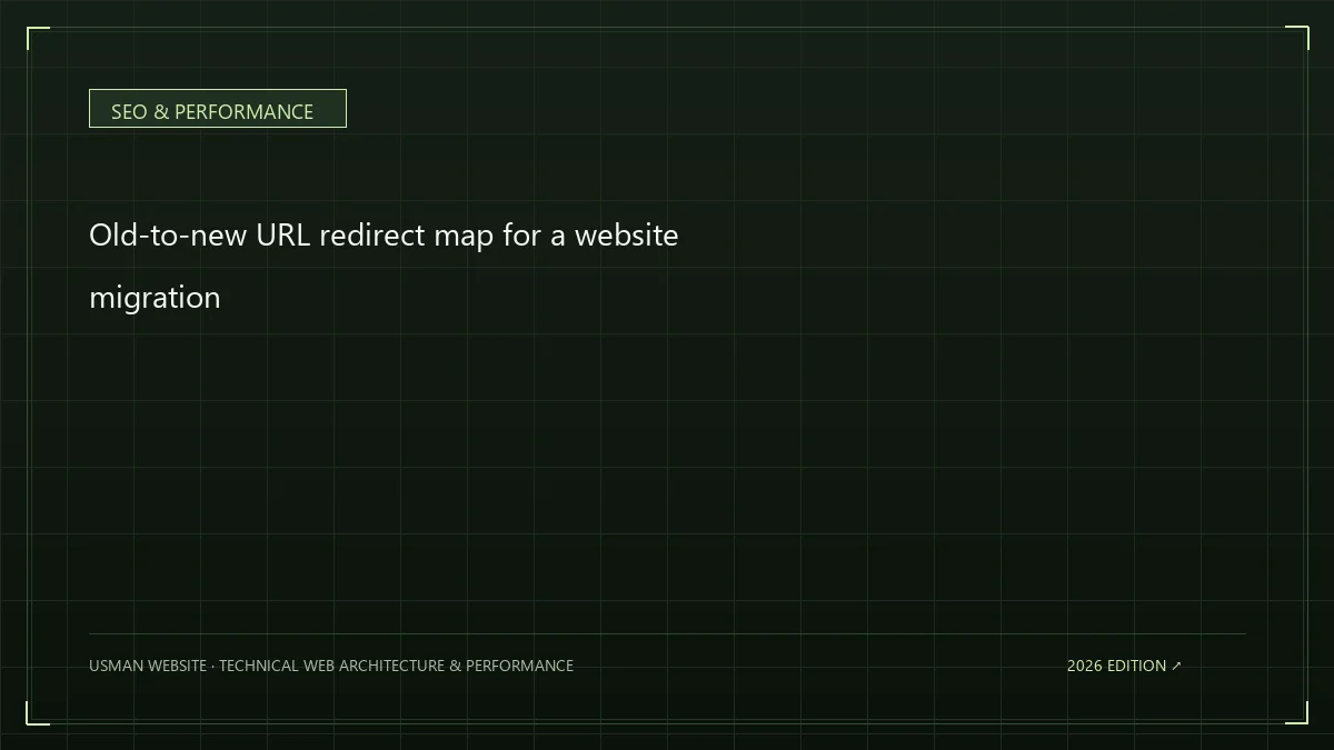 Old-to-new URL redirect map for a website migration