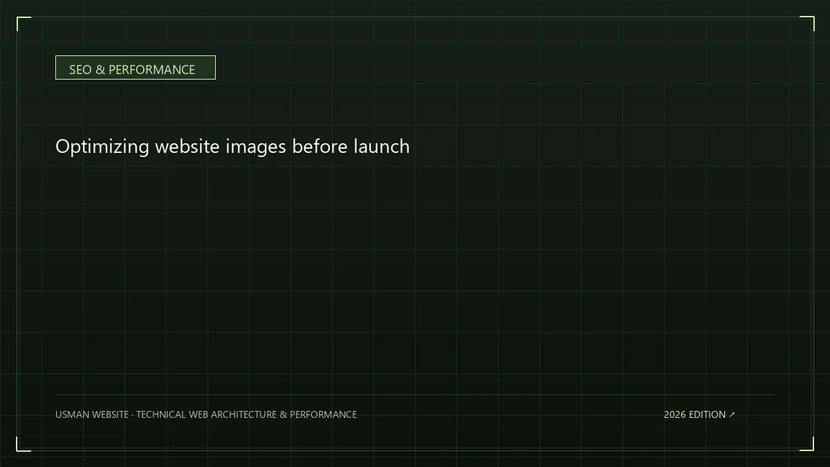 Optimizing website images before launch