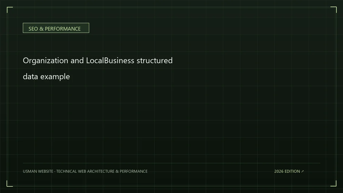 Organization and LocalBusiness structured data example