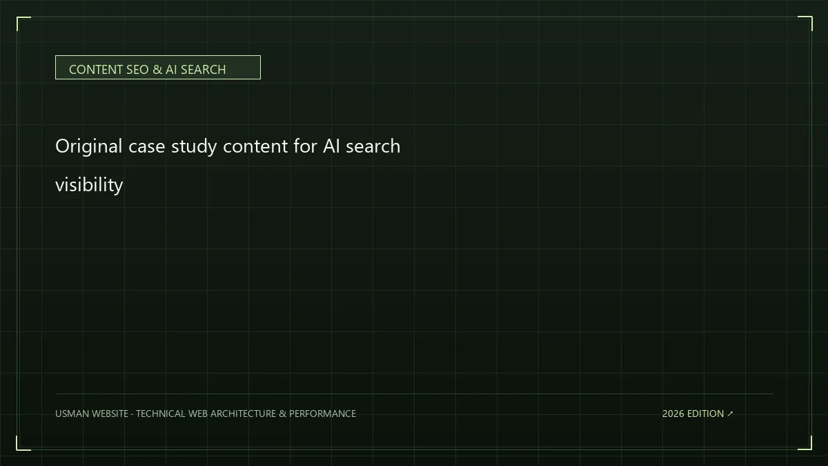 Original case study content for AI search visibility