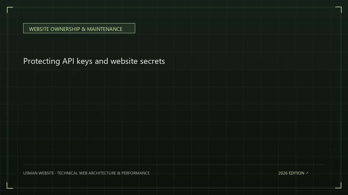 Protecting API keys and website secrets