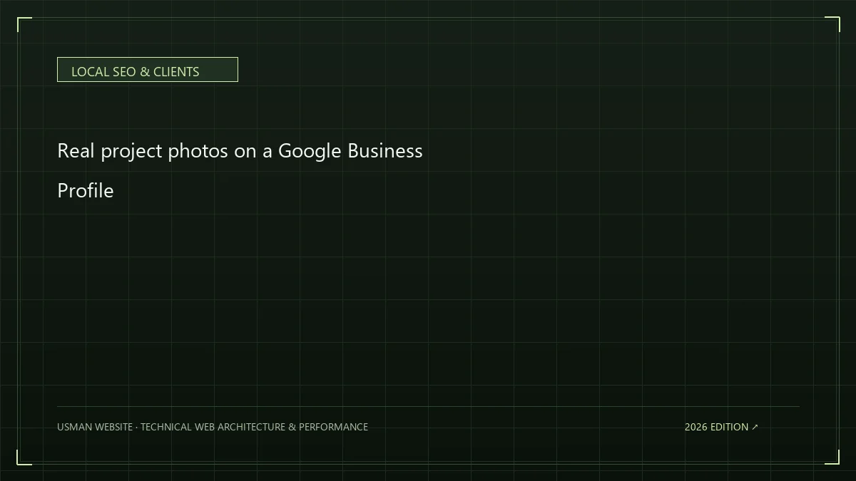 Real project photos on a Google Business Profile