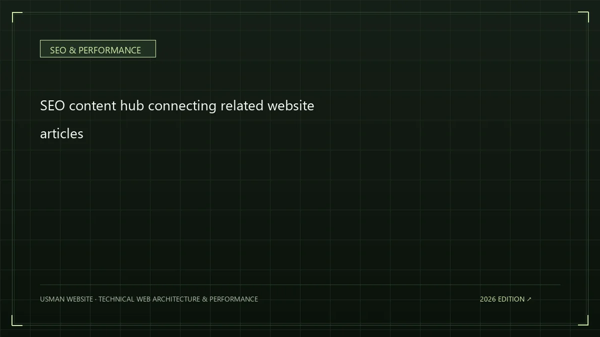 SEO content hub connecting related website articles