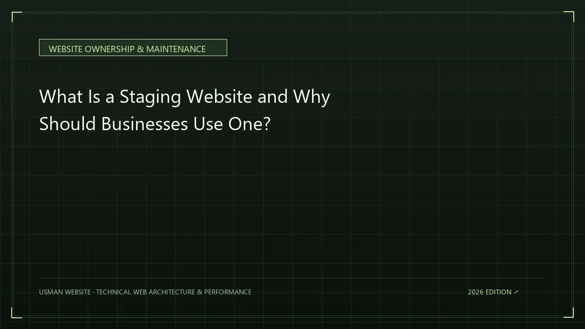 Staging website between development and production environments