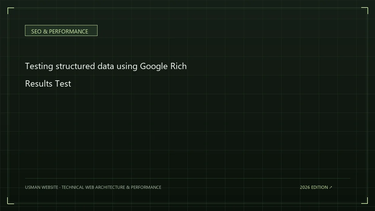 Testing structured data using Google Rich Results Test