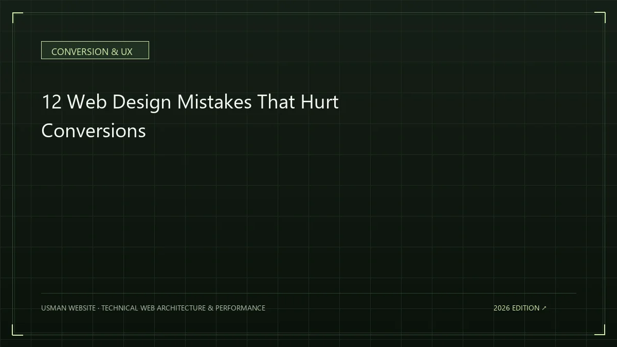 Web design mistakes that reduce website conversions