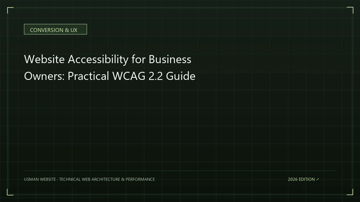 Website accessibility checklist based on WCAG 2.2