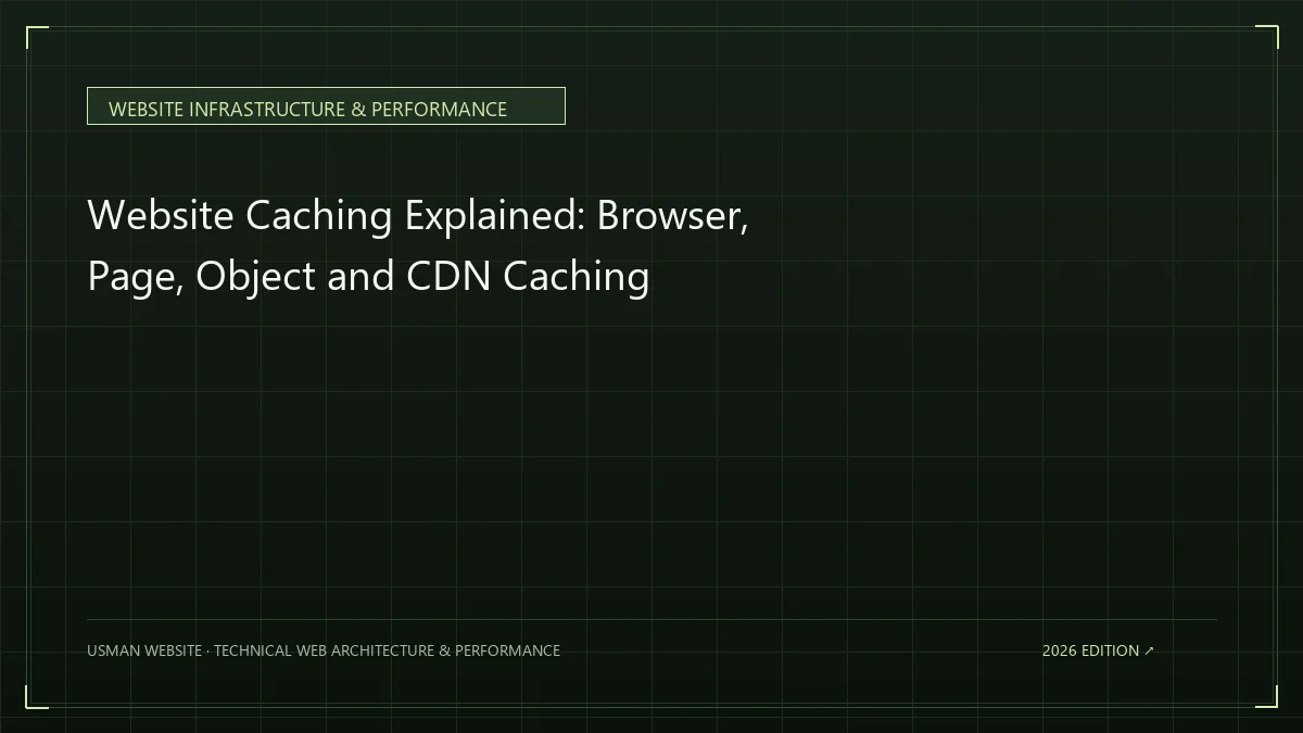 Website caching layers including browser page object and CDN caching