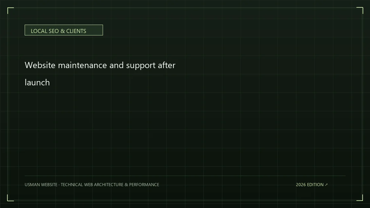 Website maintenance and support after launch