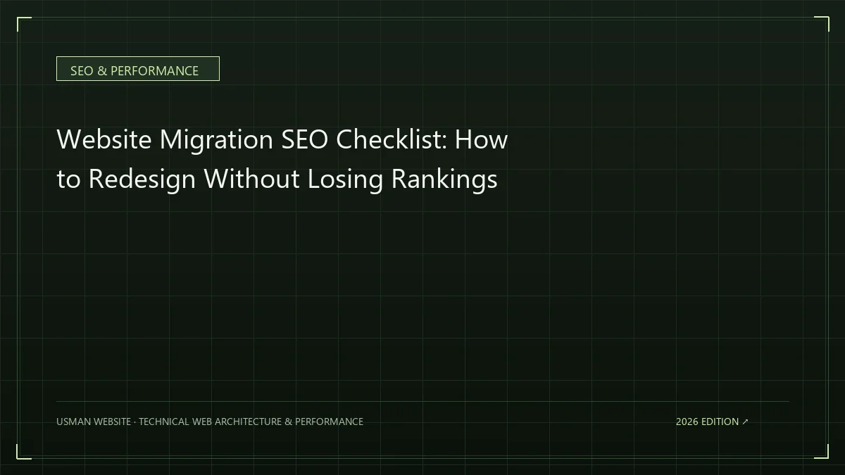 Website migration SEO checklist and redirect mapping