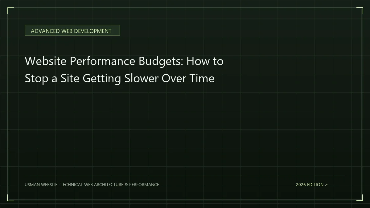 Website performance budget for page weight scripts and images