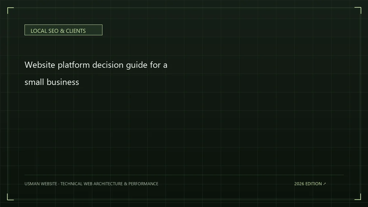 Website platform decision guide for a small business