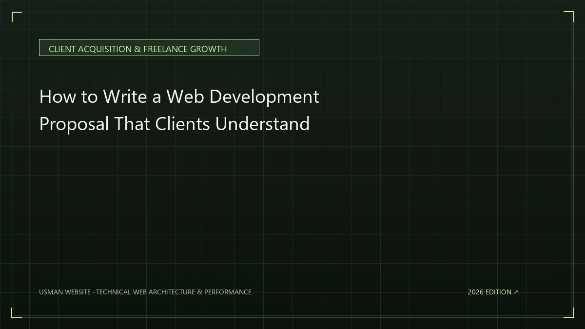Web development proposal with scope timeline and pricing