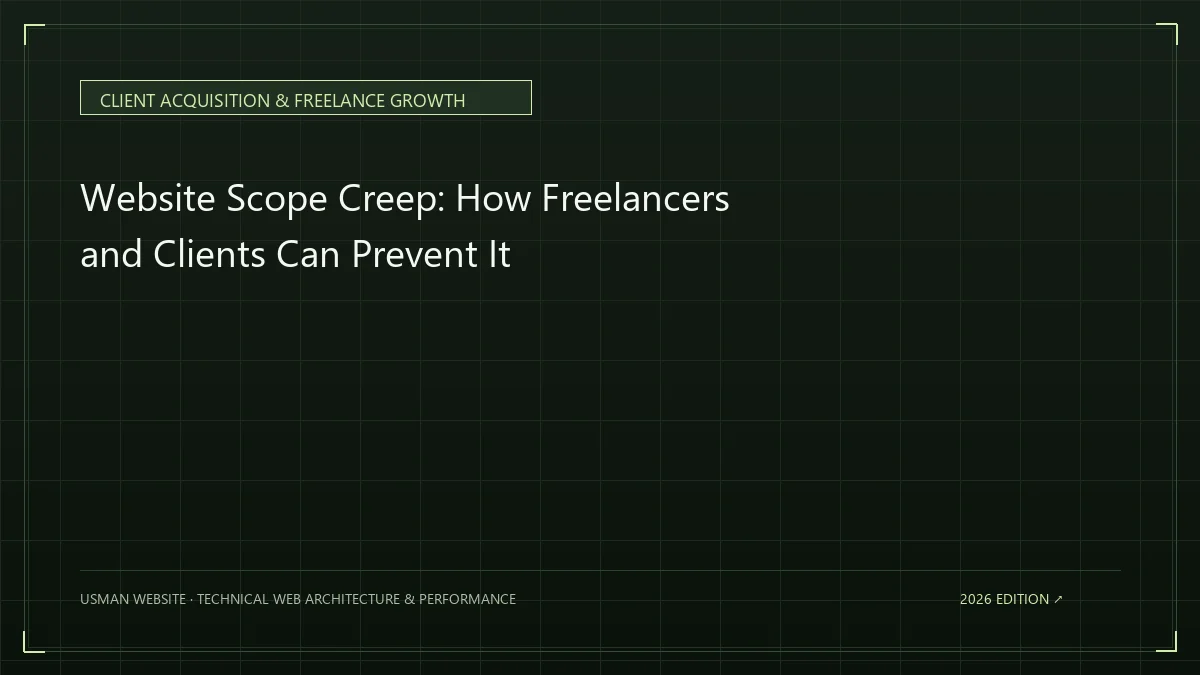 Website project scope creep and change request process