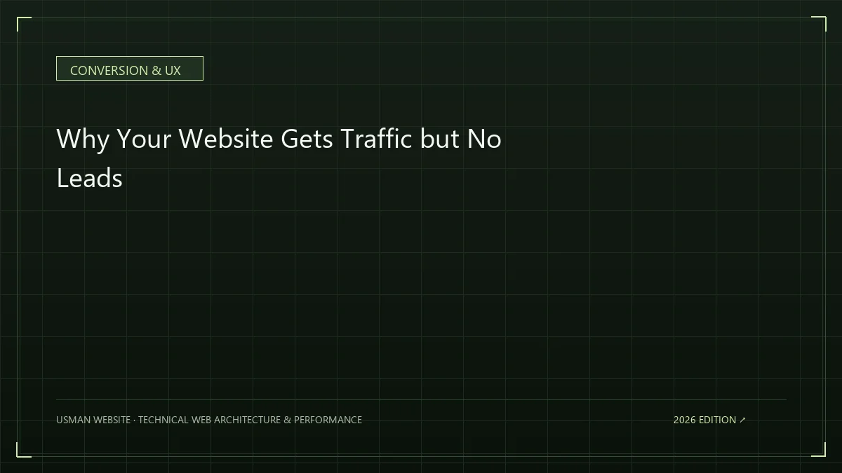 Website traffic funnel with visitors but few leads