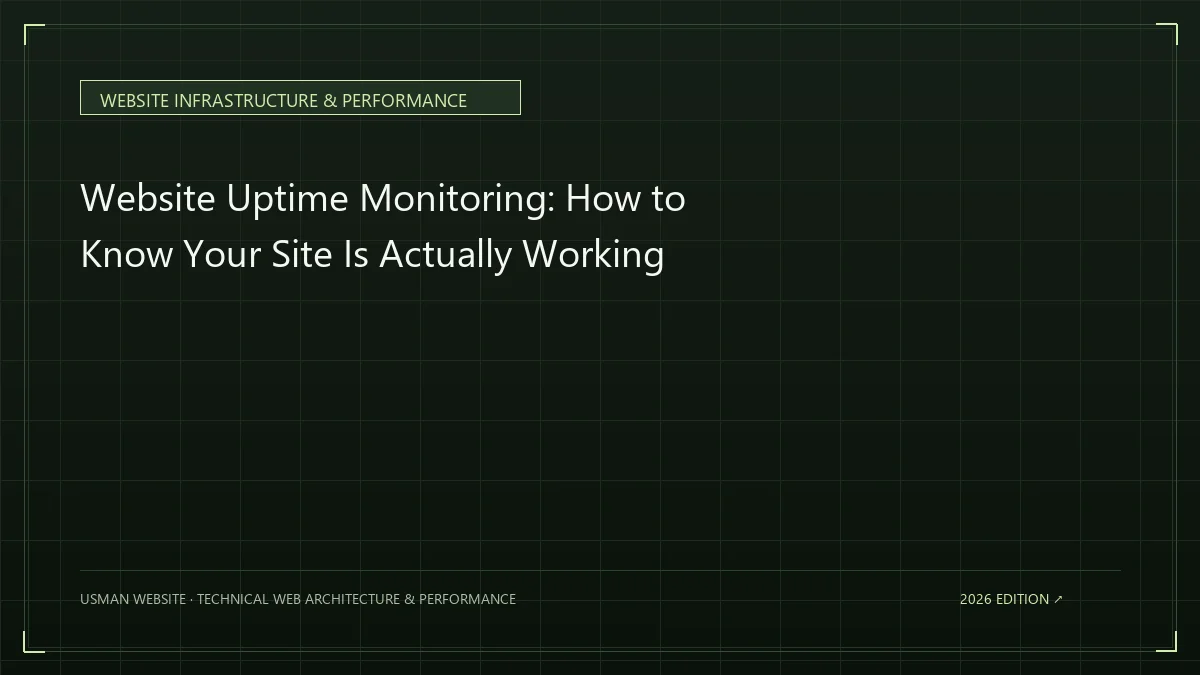 Website uptime monitoring dashboard and outage alert