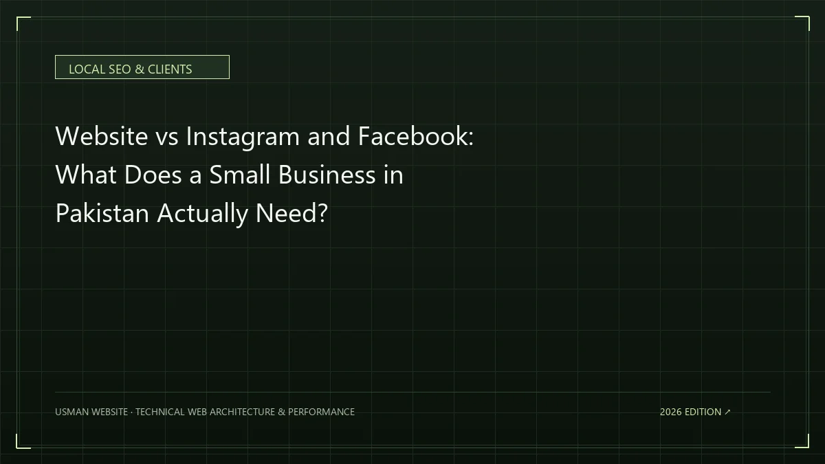 Website compared with Instagram and Facebook for a small business