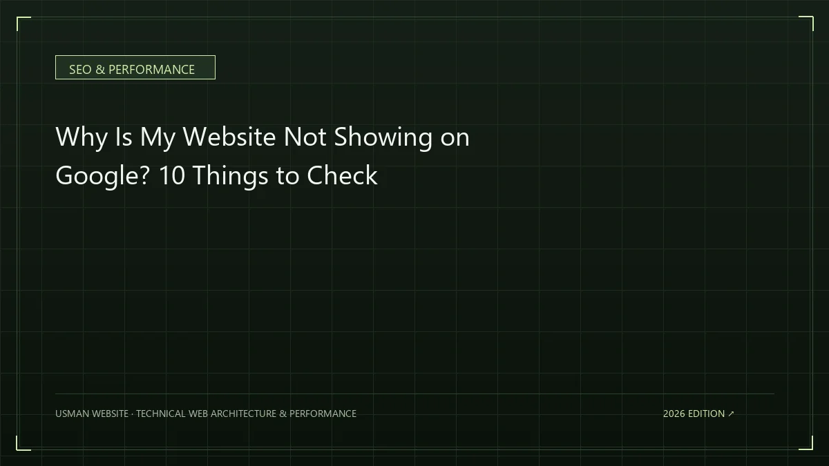 Troubleshooting a website that is not showing on Google