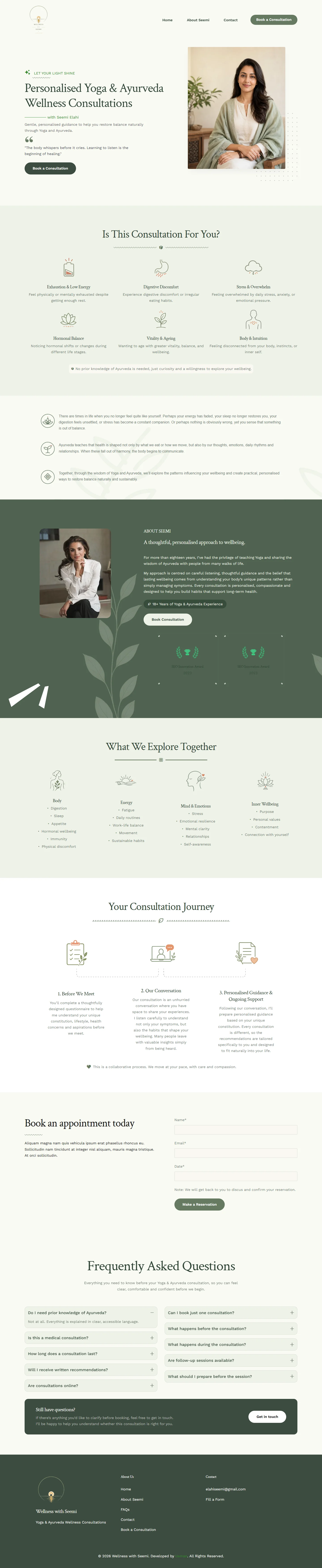 Wellness with Seemi — live website capture